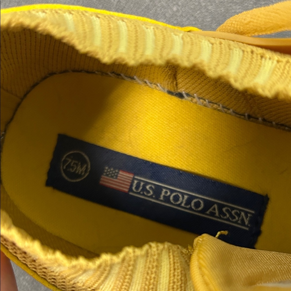 U.S. Polo Assn. Mustard Yellow Athletic Shoes - Picture 3 of 4